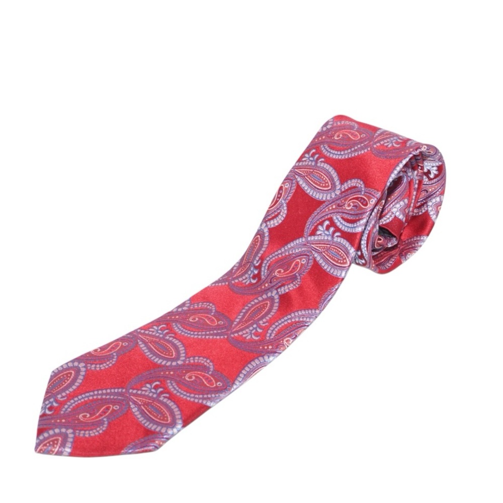 Michael Kors Red Paisley Silk Men's Tie